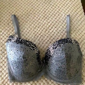 Grey and Leopard Bra